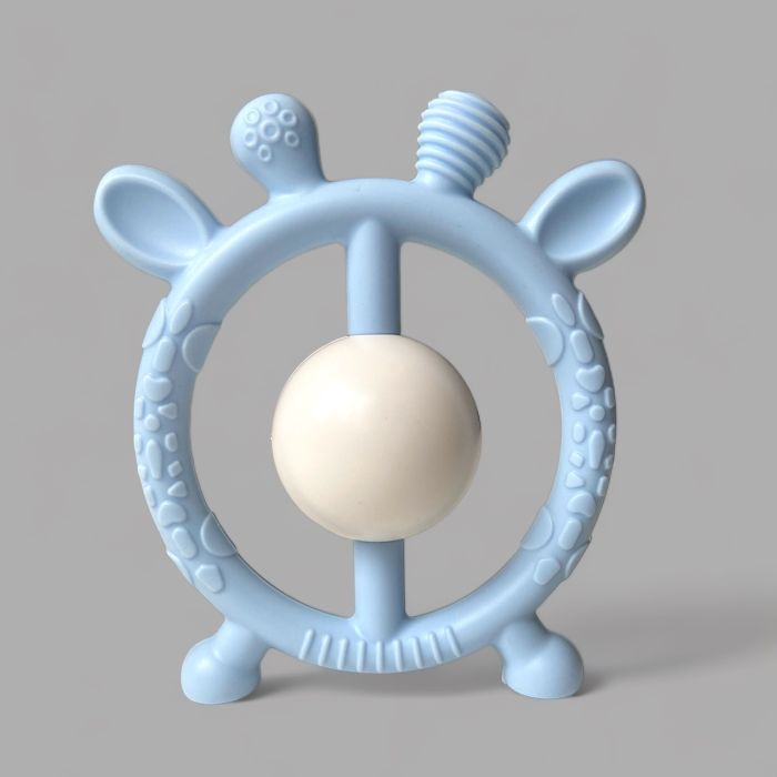 Брязкальце силіконове Жираф Baby Blue