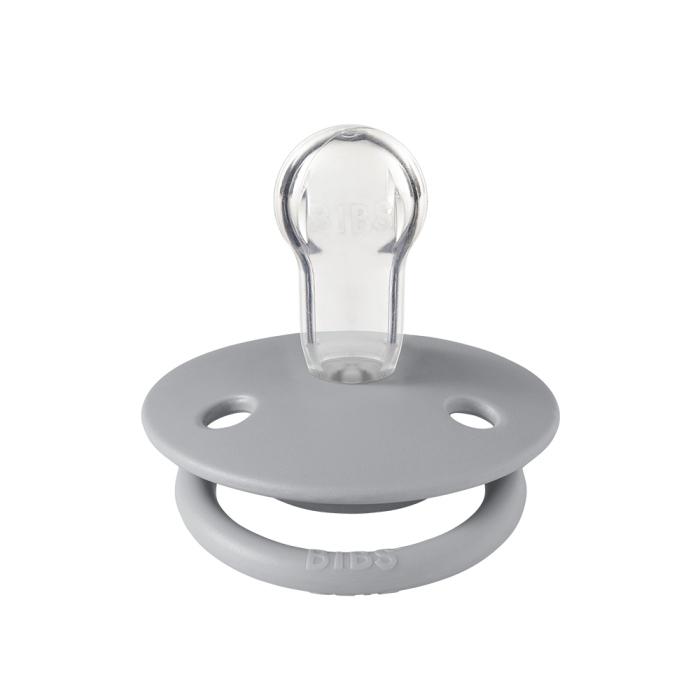 Пустушка BIBS 0-36 m De Lux Silicone Cloud/Steel Blue, 2 шт