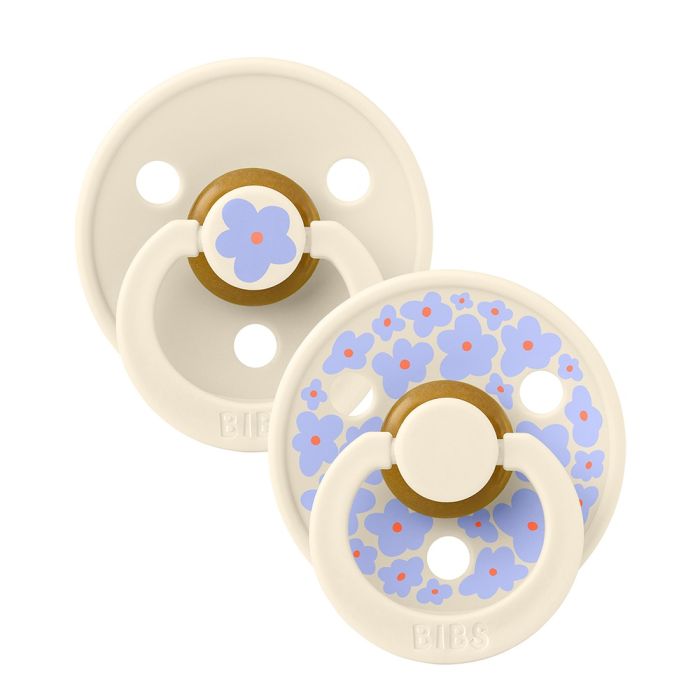 Пустушка BIBS 6-18 m Studio Colour Latex Round (кругла) Jasmine – Ivory 2 шт
