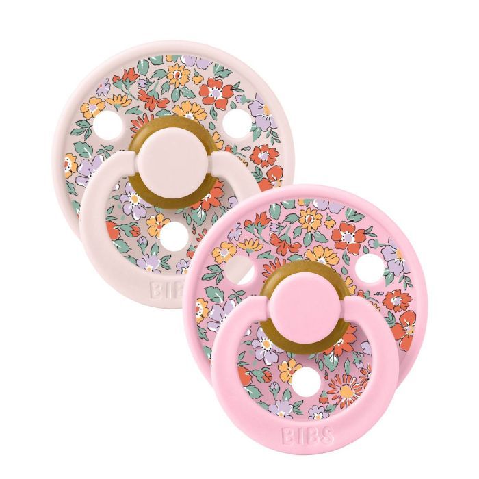 Пустушка BIBS 6-18 m  x Liberty Colour 2 PACK Oscar Meadow Latex Round (кругла) – Petal Mix