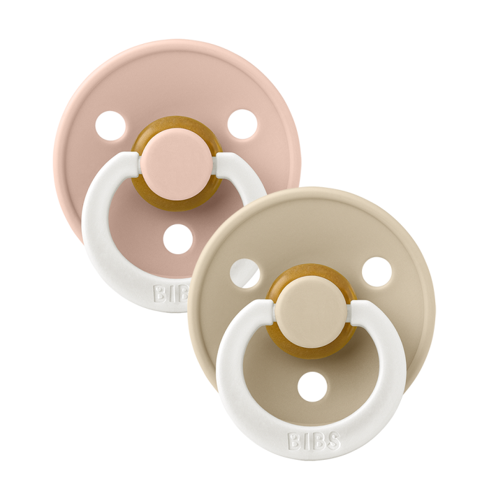 Пустушка BIBS 6-18 m Colour GLOW 2 PACK - Blush/Vanilla