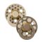 Пустушка BIBS Studio Colour 2 PACK Polka Mix Latex Round (кругла) – Vanilla / Dark Oak