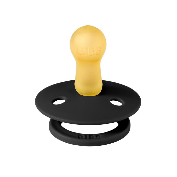 Соска пустушка BIBS 0-6 m Colour Latex Round (кругла) – Black