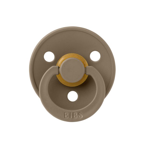 Пустушка BIBS  0-6 m Colour Latex Round (кругла) – Dark Oak