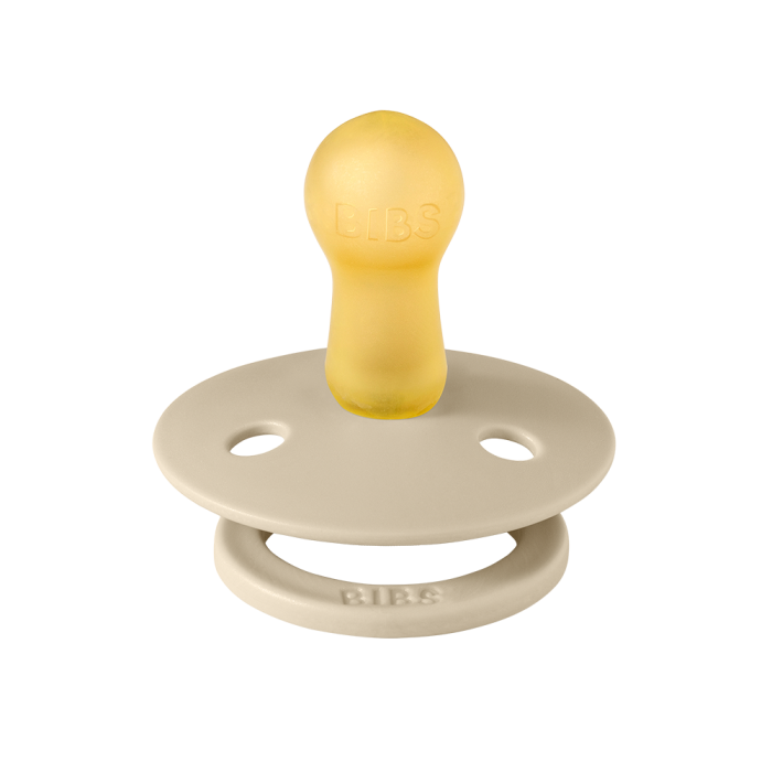 Пустушка BIBS 0-6 міс Latex Round Taupe