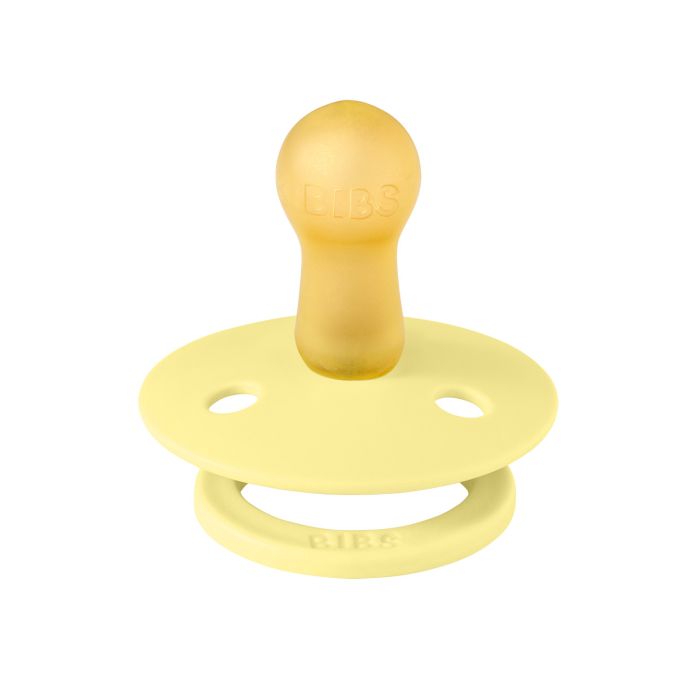 Соска пустушка BIBS 6- 18 m Colour Latex Round – Sunshine