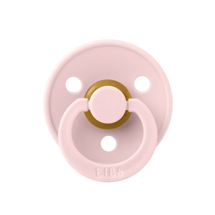 Пустушка Bibs  6-18 міс Colour Latex Round (кругла) - Blossom
