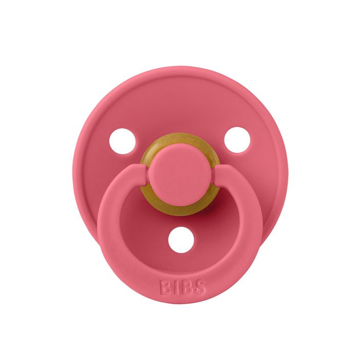 Соска пустушка BIBS 0-6 m Colour Latex Round – Coral