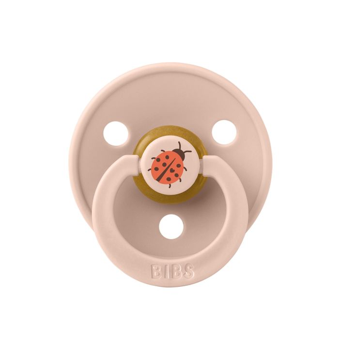 Соска BIBS 18+ міс Colour Latex Round (кругла) Ladybug – Blush Nb03-347