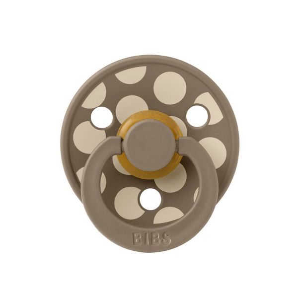 Соска пустушка BIBS 0-6 m Pacifier Studio Colour Polka Medium Latex Vanilla Dark Oak