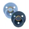 Пустушка Bibs 6-18 міс Colour Latex Round (кругла) - Sky Blue/Steel, 2 шт