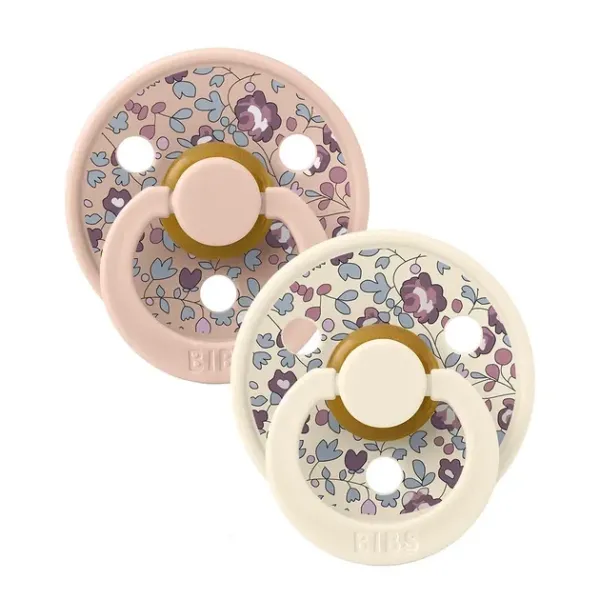 Пустушка BIBS 0-6 m LIBERTY Colour 2 Pack Eloise - Blush / Ivory Mix