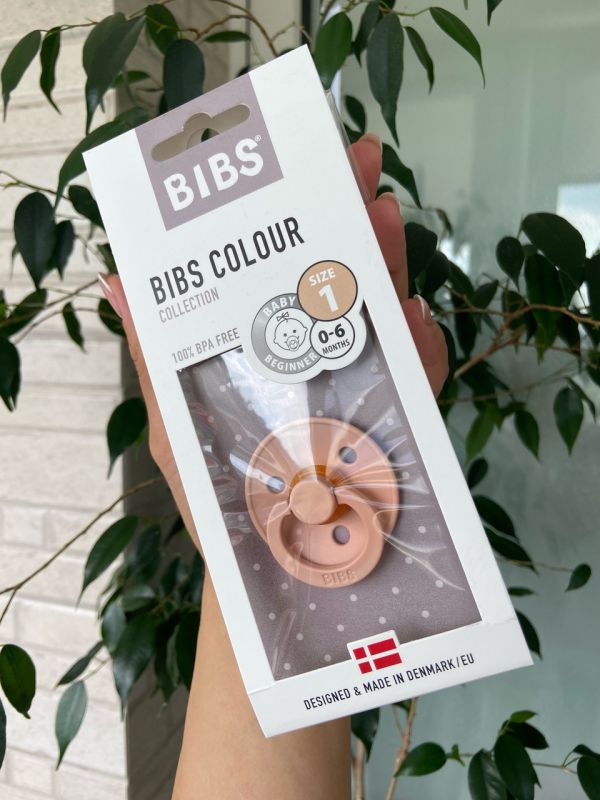 Пустушка BIBS 6-18 міс BIBS Colour Latex Round  – Blush