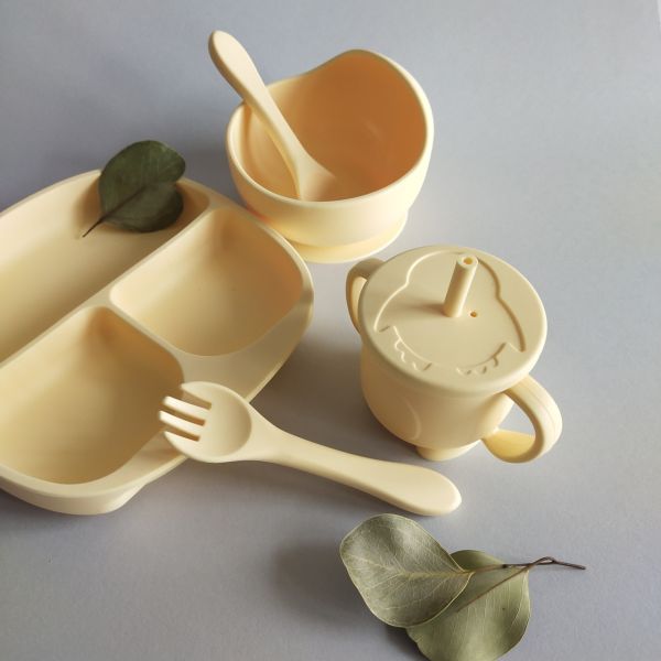 Набор силиконовой посуды Pastel Yellow (5 предметов)