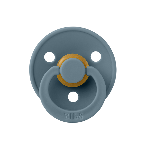 Пустушка BIBS 0-6 m Colour Latex Round (кругла) - Petrol