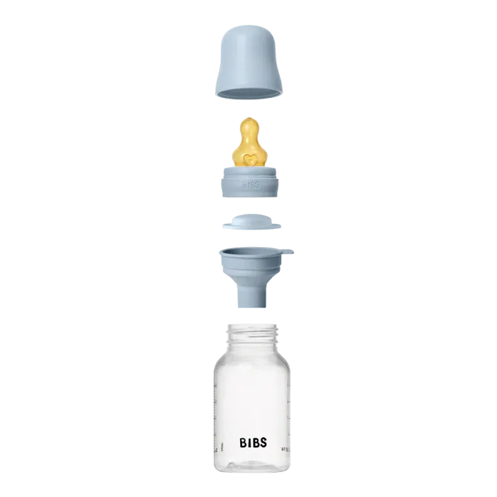 Дитяча пластикова пляшечка BIBS Baby Bottle Round Latex 150 ml Slow Flow, 0+m