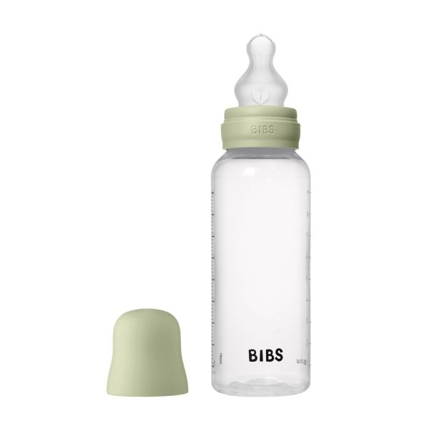Дитяча пляшечка BIBS Baby Bottle Round Silicone 270 мл Medium Flow (середній потік) Sage