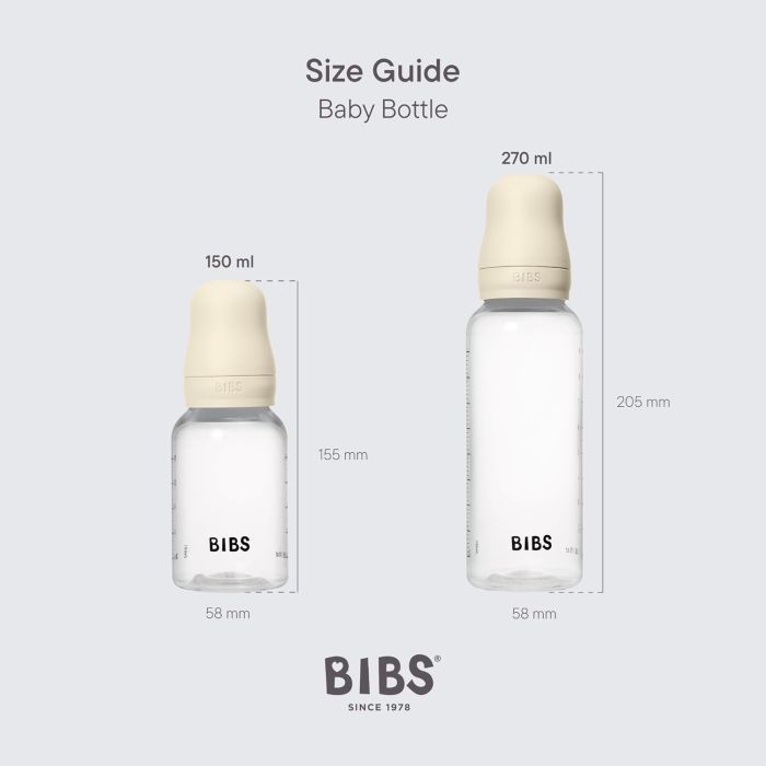 Набір дитячих пляшечок BIBS Baby Bottle Round Latex 150 ml, 2 шт. в упаковці (повільний потік)