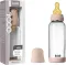 Скляна дитяча пляшечка BIBS Glass Bottle Round Latex Boheme Blush - 240 ml, 2+m