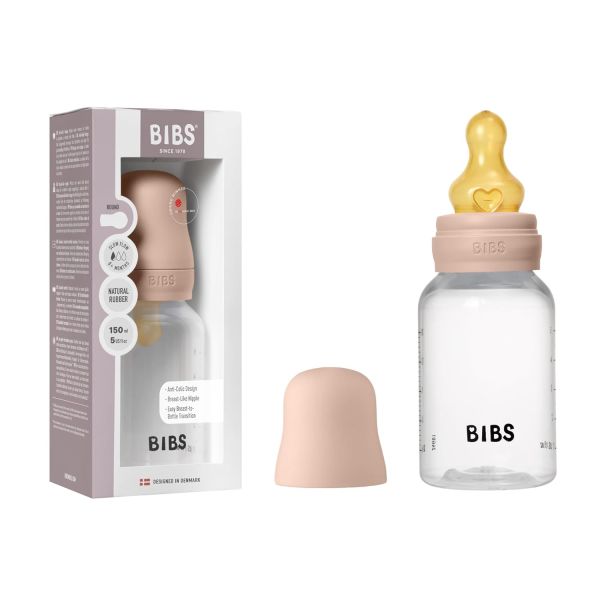 Пластикова дитяча пляшечка BIBS Latex Blush 150 ml Latex Slow Flow (повільний потік)