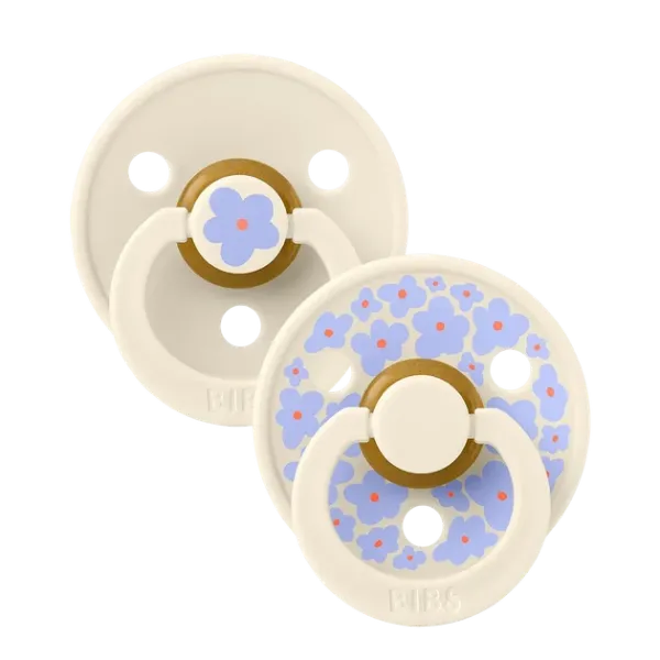 Пустушка BIBS 0-6 m Studio Colour Latex Round (круглаz) Jasmine – Ivory 2 pcs