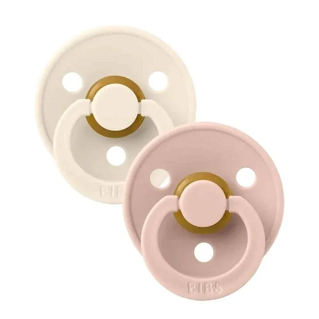 Набір сосок BIBS 6-18 m Colour Latex Round Ivory / Blush, 2 PACK