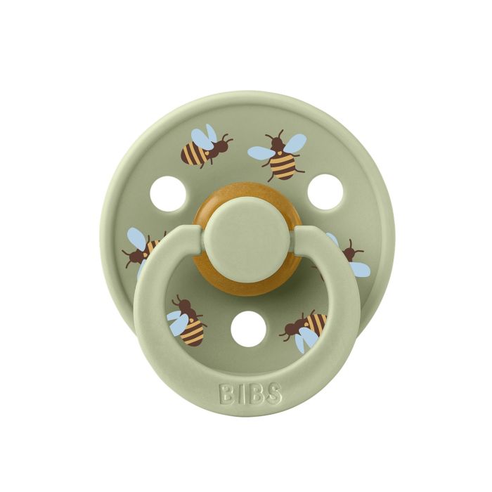 Пустушка Studio 0-6 міс Colour Latex Round (кругла) Bumblebee Friends – Sage