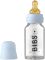 Скляна дитяча пляшечка BIBS Baby Glass Bottle повний комплект Baby Blue, 120 ml