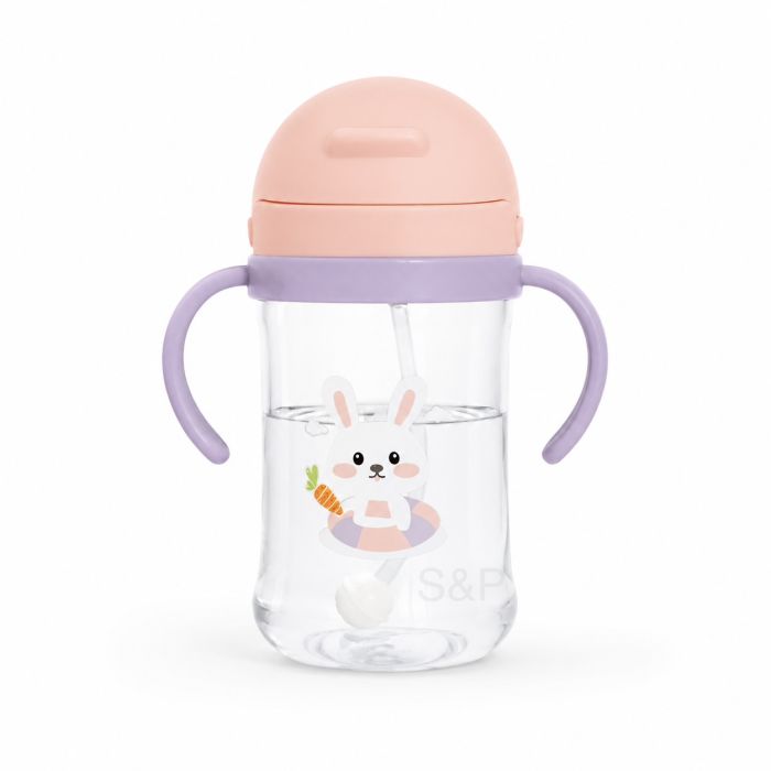 Поїльник з трубочкою Rabbit Soft Pink
