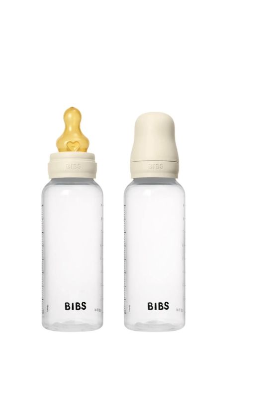 Набір дитячих пляшечок BIBS Grow  Round Latex 270 мл – Ivory, 2 шт