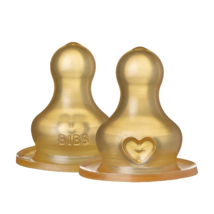 Змінні соски для пляшечки BIBS Bottle Niple 2 pack Latex Slow Flow (Повільний потік)