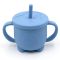 Дитячий силіконовий поїльник непроливайка з трубочкою, Powder Blue