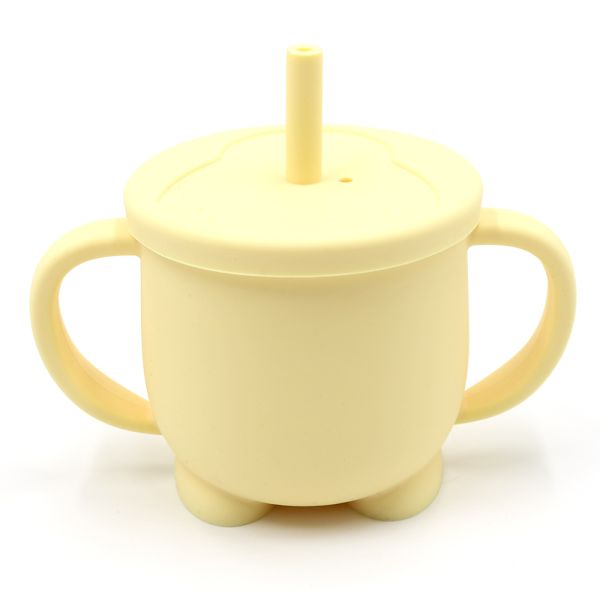 Силіконовий поїльник-непроливайка - Пінгвін, Pastel Yellow