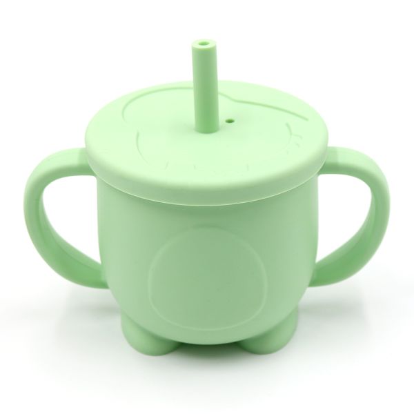 Силіконовий поїльник-непроливайка - Пінгвін, Pastel Green