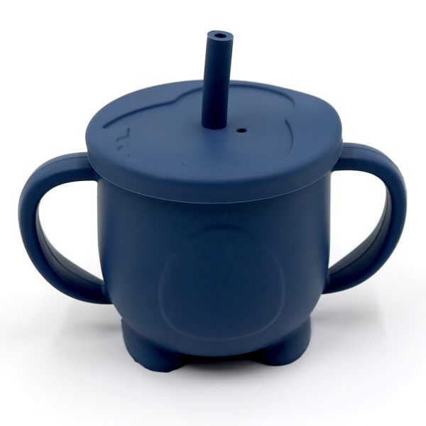 Силіконовий поїльник-непроливайка - Пінгвін, Navy blue