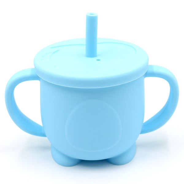Силіконовий поїльник-непроливайка - Пінгвін, Baby Blue