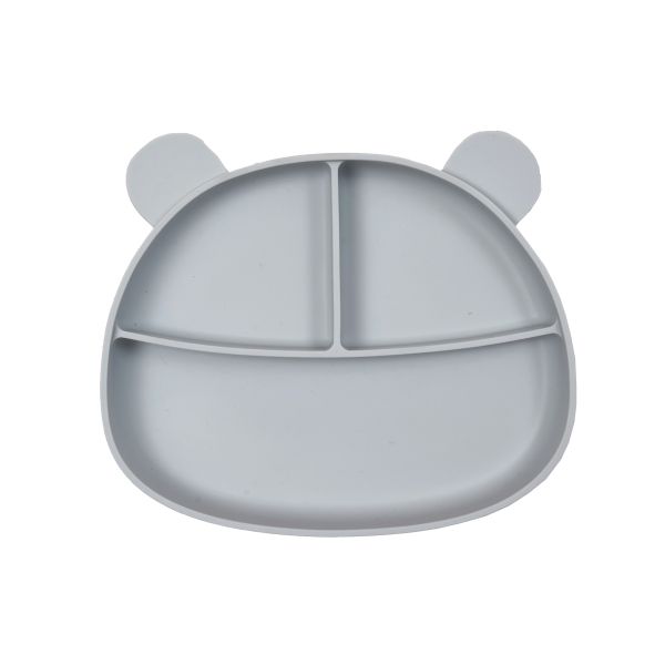 Секційна тарілка Ведмедик - Grey