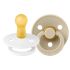 Пустушка BIBS 0-6 m Colour Latex Round  Vanilla / White, 2 шт