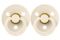 Пустушка BIBS 0-6 m Colour Latex Round Ivory 2 шт