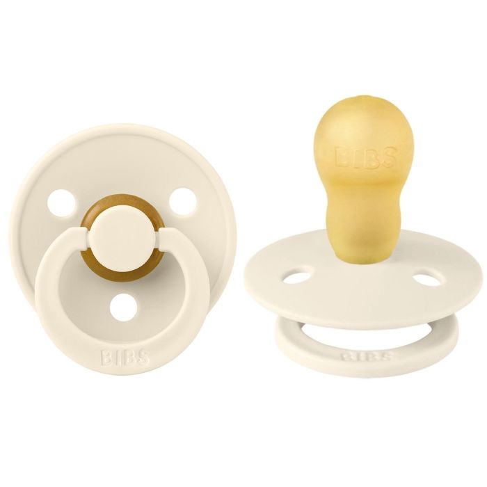 Пустушка BIBS 18+m Colour Latex Round Ivory