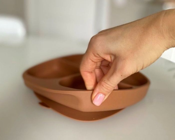 Силіконова секційна тарілка Brown