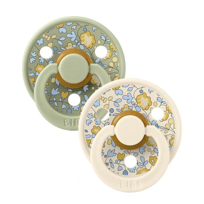 Пустушка BIBS 6-18 міс Colour Latex  Liberty  – Eloise  Sage / Cloud Mix, 2 шт