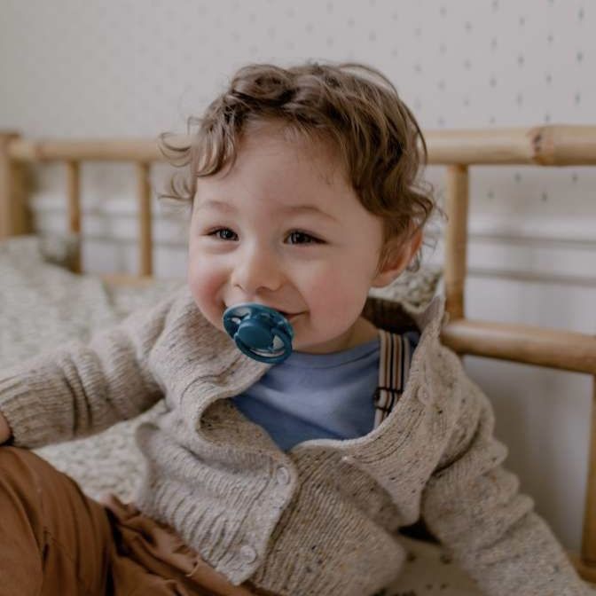 Соска пустушка BIBS 0-36 m De Lux Tie Dye - Forest Lake/White