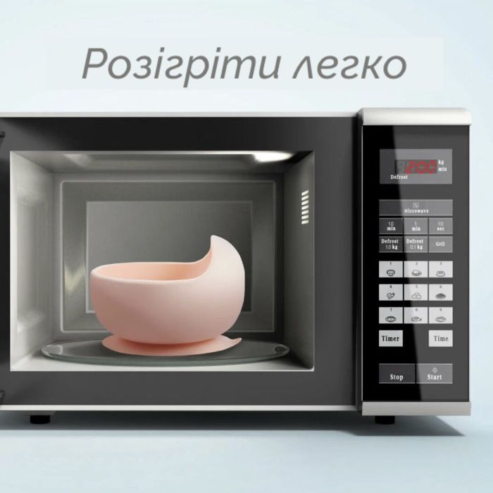 Силиконовая тарелка на присоске с ложкой Sand