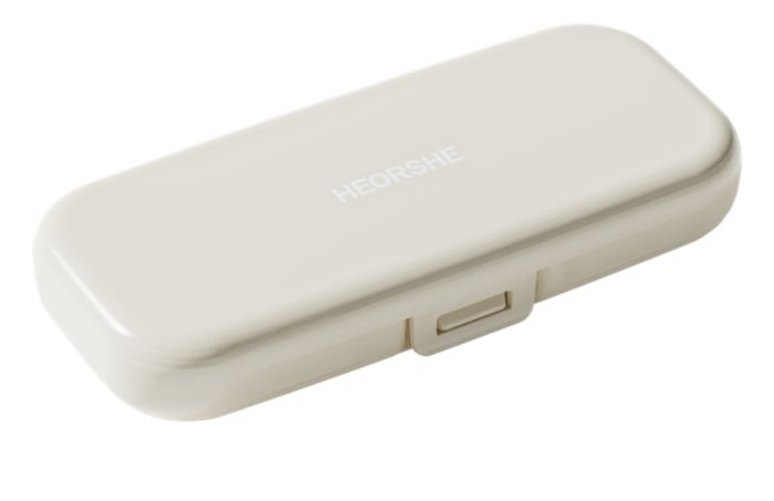 Силіконові дитячі прибори Heorshe 2шт в контейнері для зберігання - White