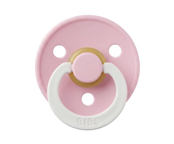 Соска пустушка BIBS 6-18 m Pacifier Colour Latex Size 2 Baby Pink GLOW