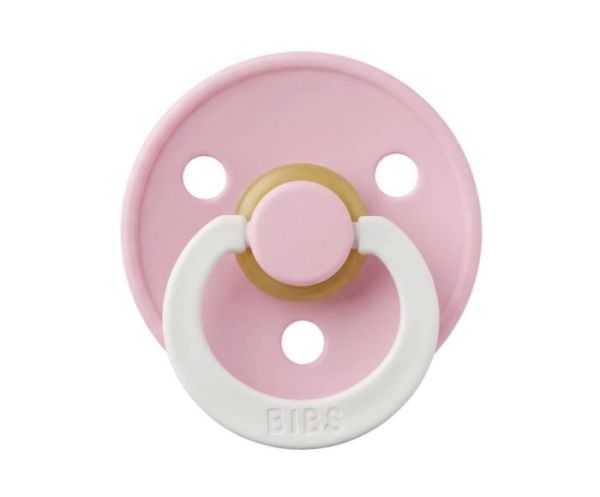 Соска пустушка BIBS 0-6 m Pacifier Colour Latex Size 1 Baby Pink GLOW