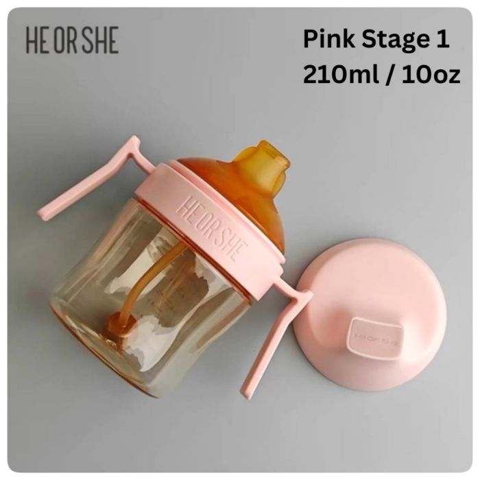 Поїльник непроливайка HEORSHE Pink 6M+ 210 мл