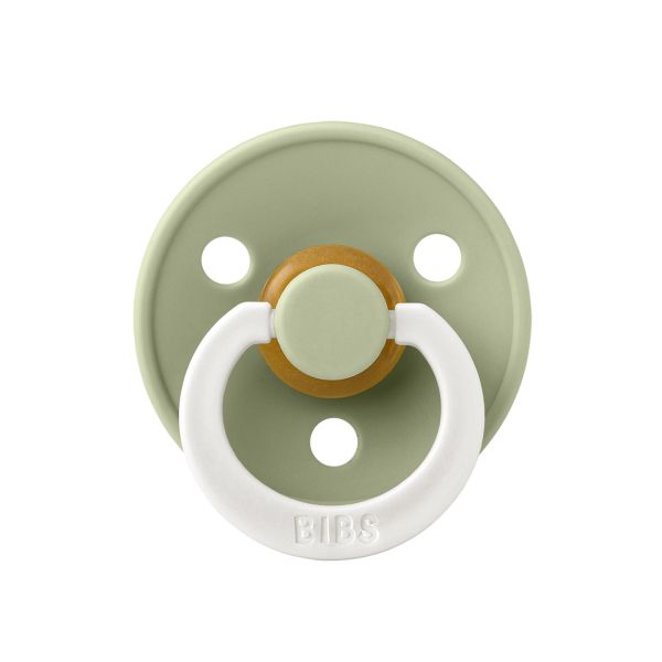 Пустушка BIBS  0-6 міс Latex Round (кругла) Sage GLOW