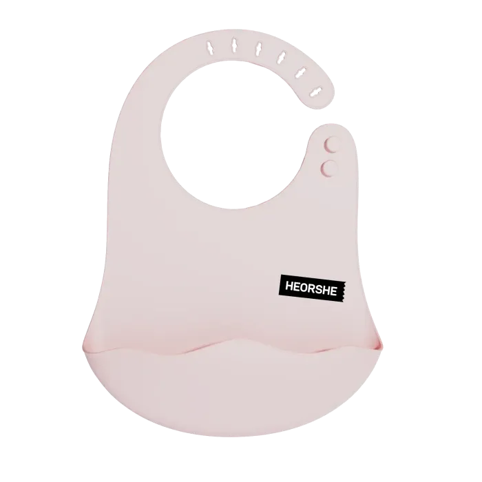 Нагрудник силіконовий Heorshe Pink